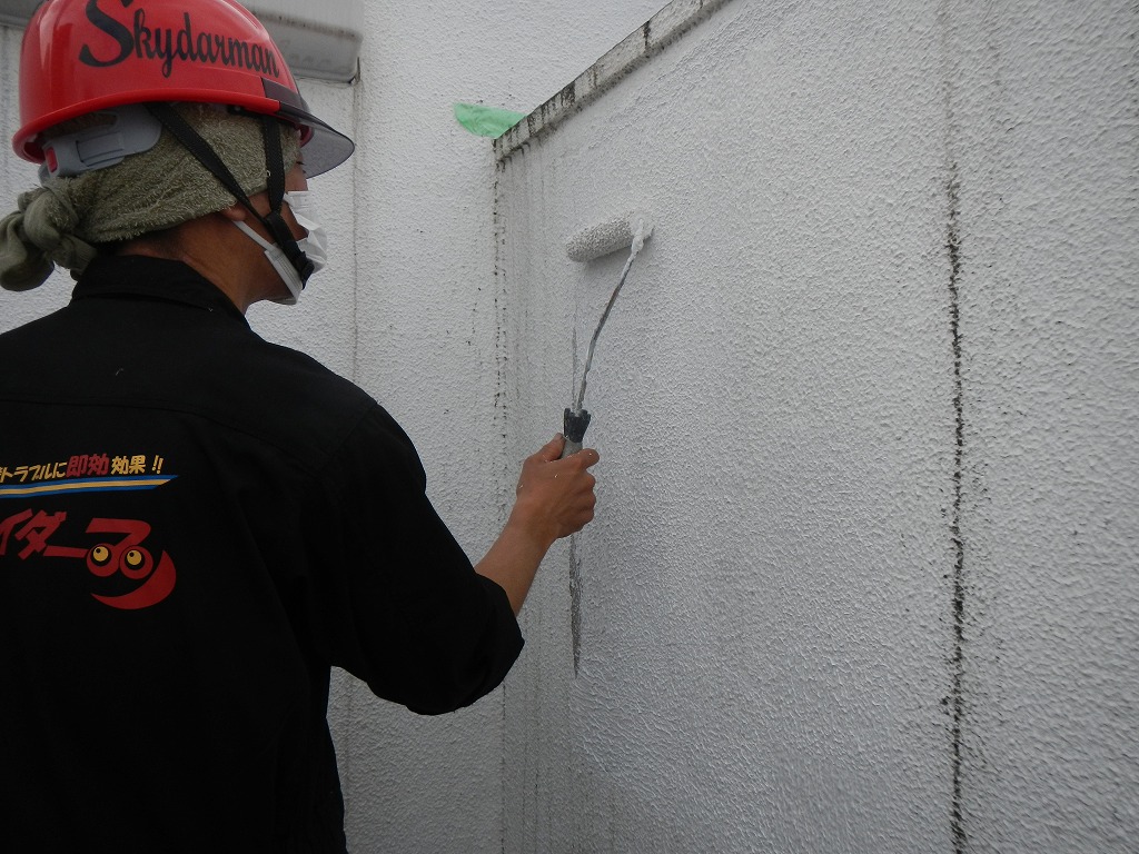 外壁塗装を行うスカイダーマン